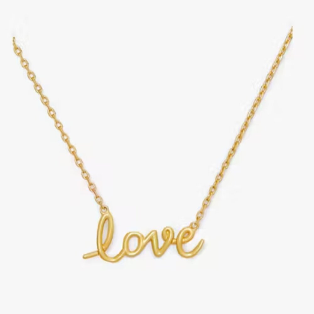 Kate Spade Love Gold Tone Necklace NWT